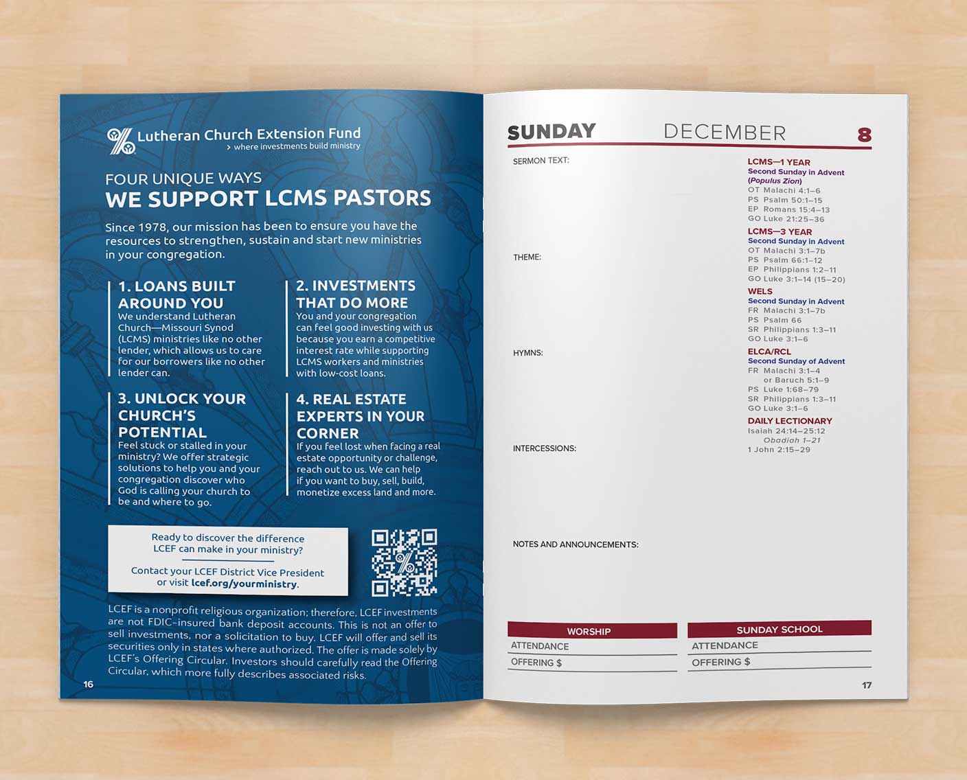 One page ad in Pastoral Desk Diary - CPH Partners